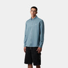 Carhartt WIP Long Sleeve Madison Shirt-Icy Water / Wax Icy Water / Wax front view
