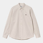 Carhartt WIP Long Sleeve Madison Shirt-Moonbeam / Black Moonbeam / Black detail view