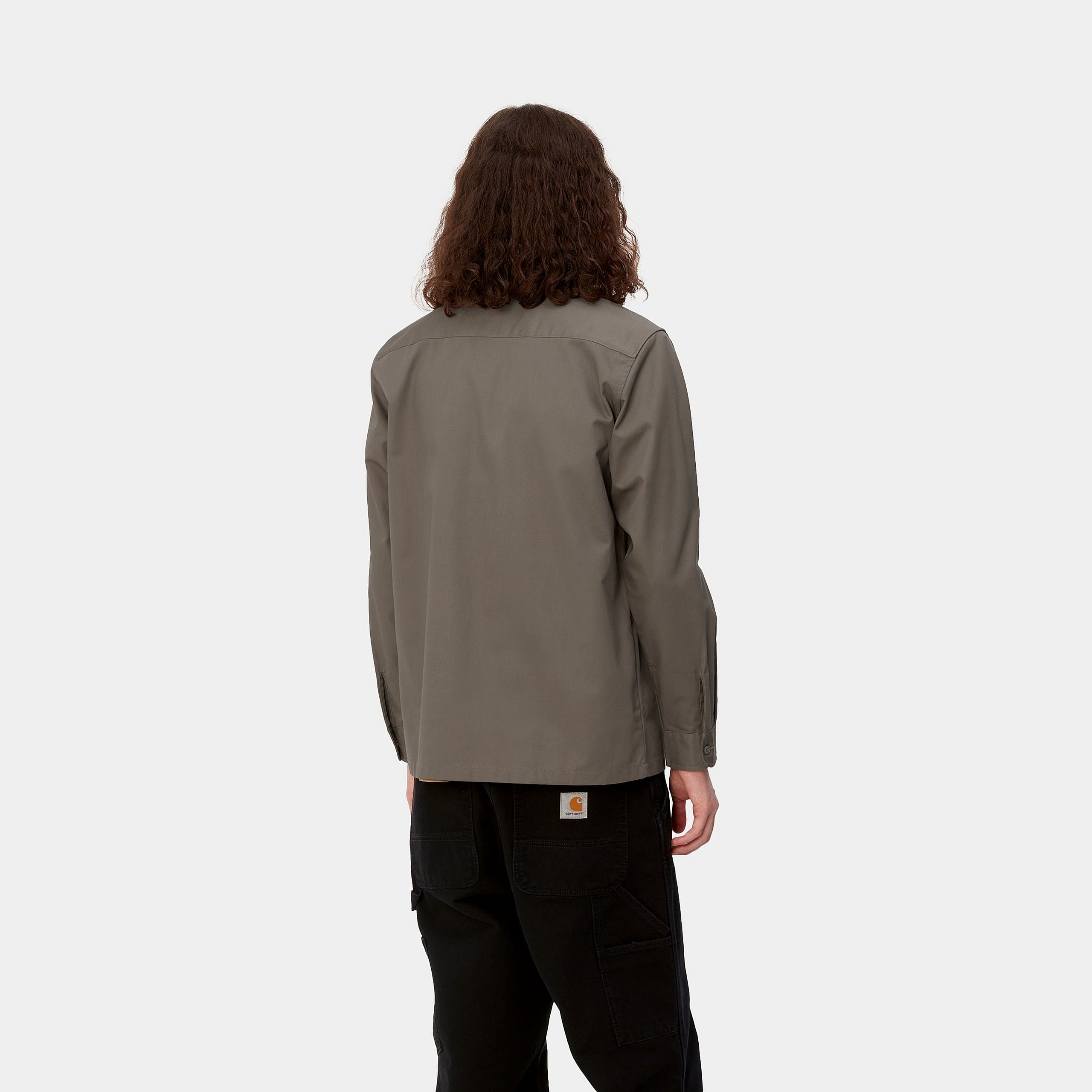 Men's Long Sleeve Master Shirt-Barista-Model Back View