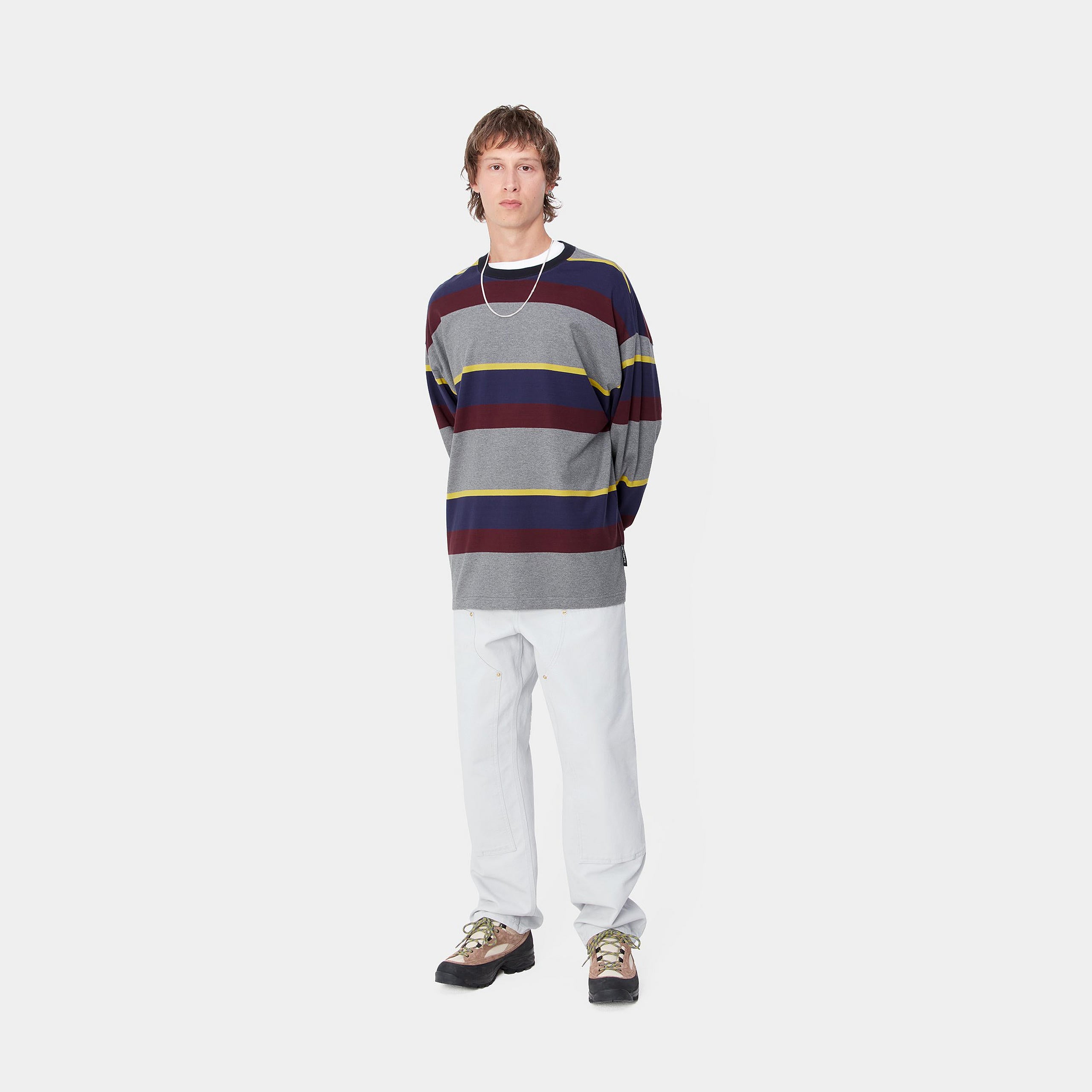 Sundling Long Sleeve T-Shirt-Sundling Stripe Aura-Full model view