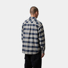 Carhartt WIP Long Sleeve Tarbell Shirt-Tarbell Check Dark Navy / White Tarbell Check  Dark Navy / White model front view