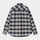 Carhartt WIP Long Sleeve Tarbell Shirt-Tarbell Check Dark Navy / White Tarbell Check  Dark Navy / White side view
