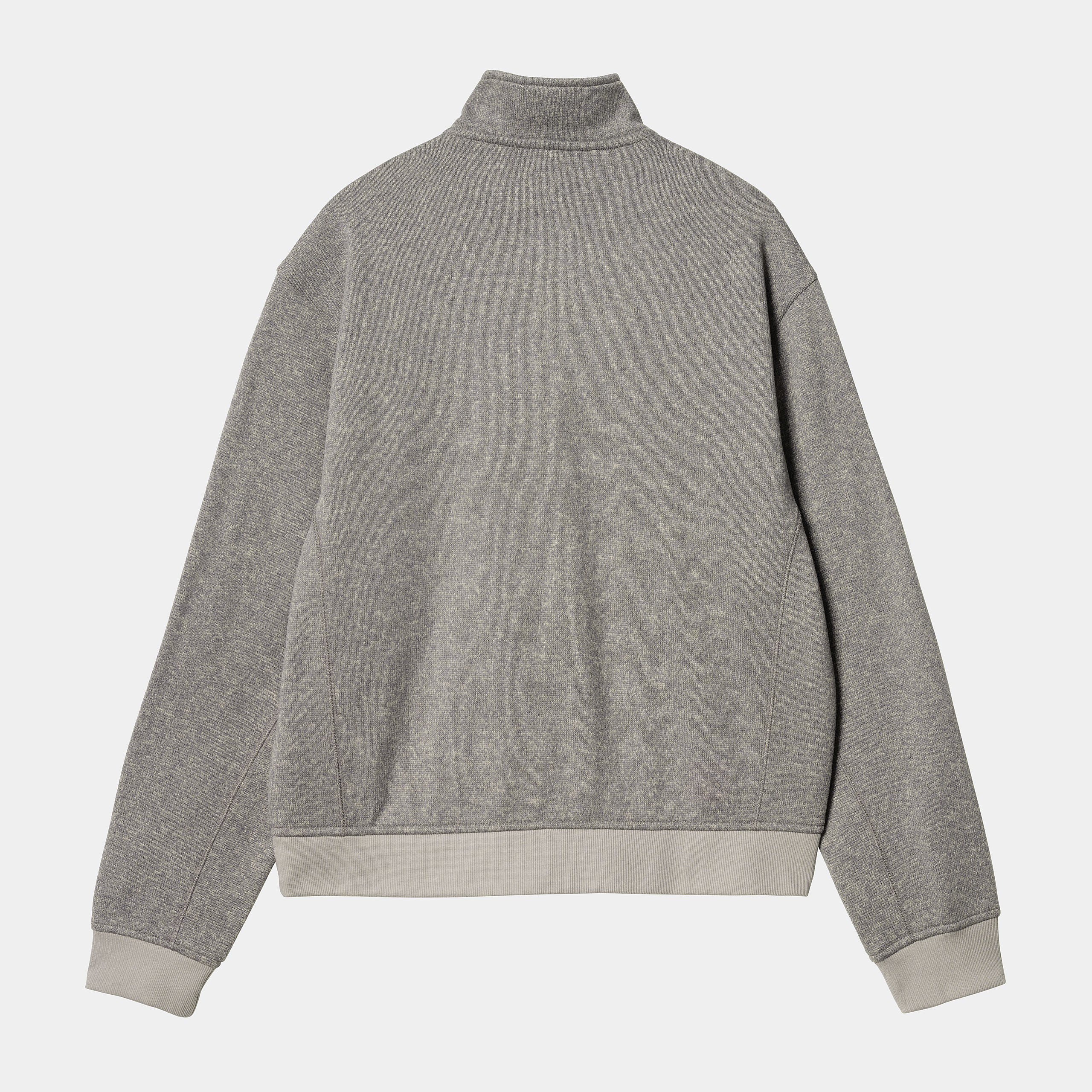 Men's Luther Half Zip Sweat-Misty Grey Heather-Back View