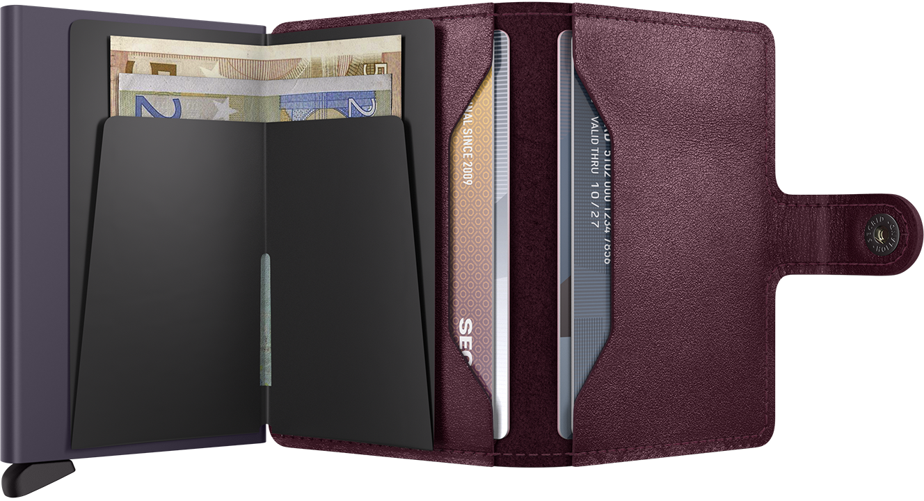 Secrid Original Cranberry Miniwallet-Expanded inside view