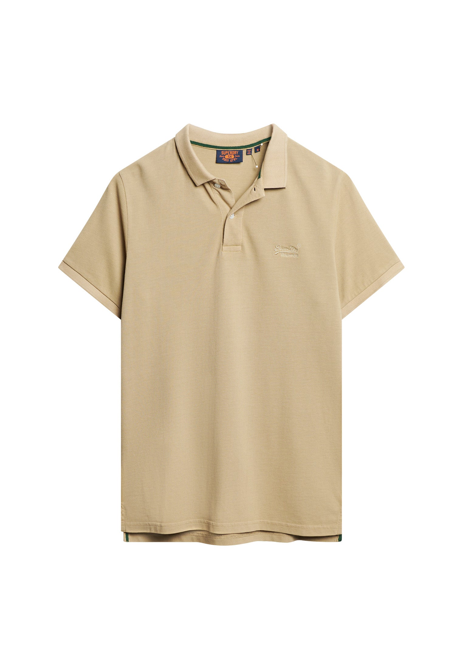 SUPERDRY Vintage Destroy Canyon Sand Brown Polo Canyon Sand Brown front view