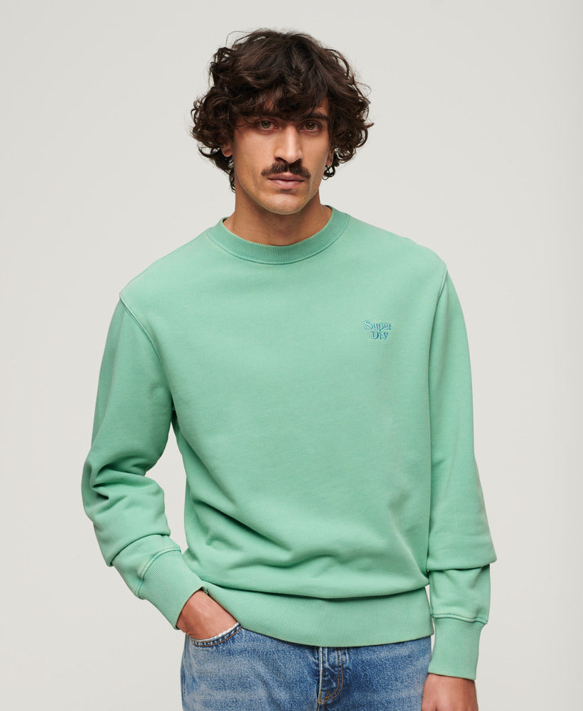 SUPERDRY Vintage Washed Sweatshirt-Lagoon Aqua Lagoon Aqua front view