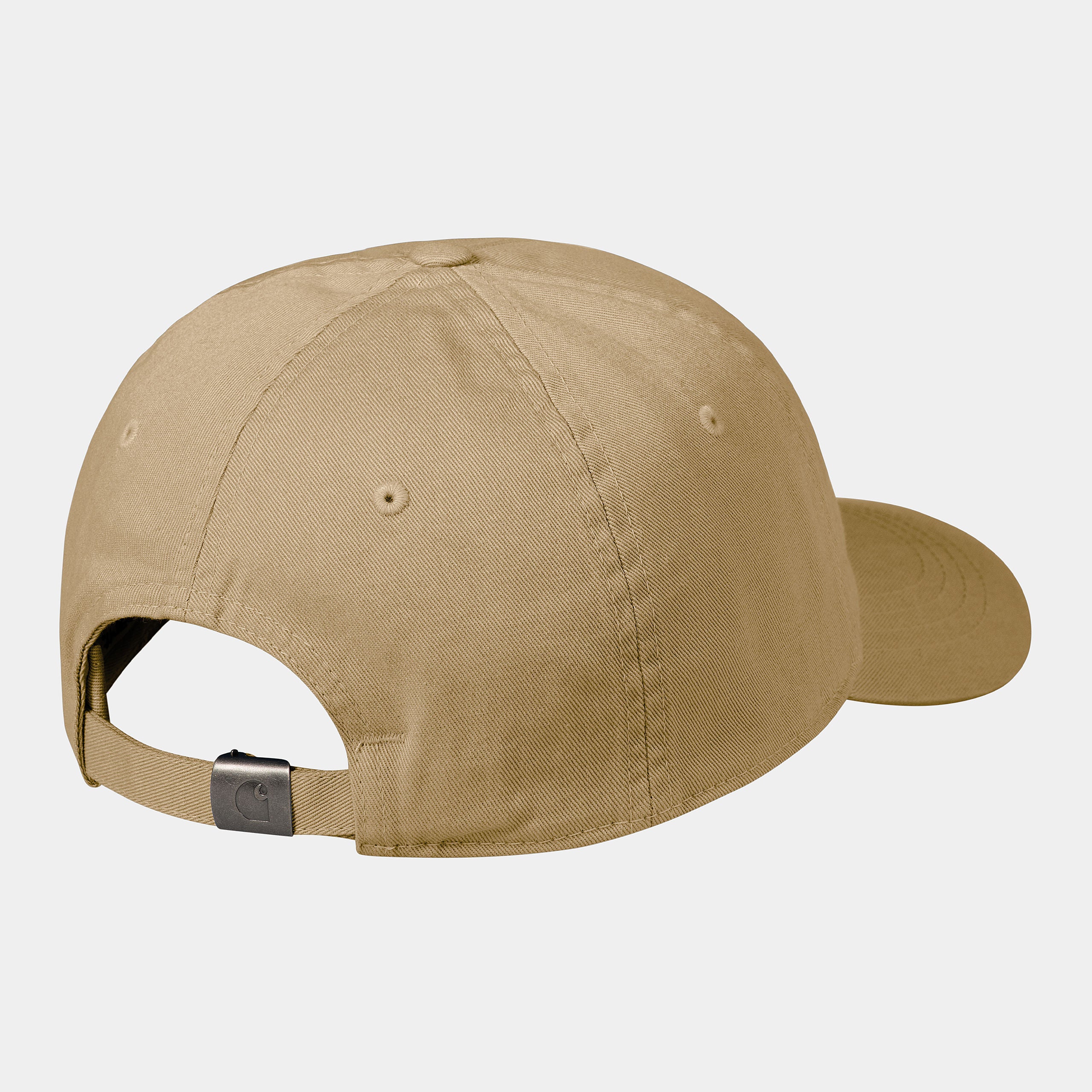 Carhartt WIP Madison Logo Cap-Sable / White Sable / White model front view