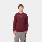 Carhartt WIP Madison Sweater-Malbec / Black Malbec / Black front view