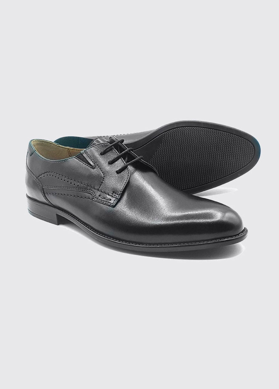 Dubarry Dell Wide Fit Black Shoe Black model front view