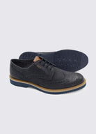 Dubarry Stan Navy Suede Shoes Navy flat front view