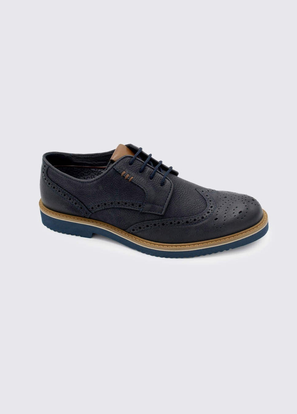 Stan Navy Suede Shoes-Side view