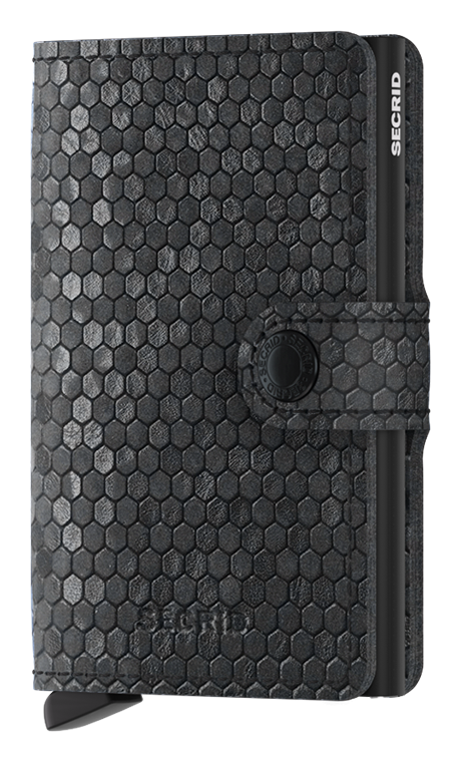 SECRID Secrid Hexagon Black Miniwallet Black front view