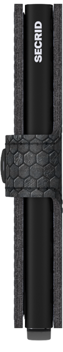Secrid Hexagon Black Miniwallet-Side view