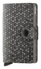 SECRID Secrid Hexagon Grey Miniwallet Grey front view
