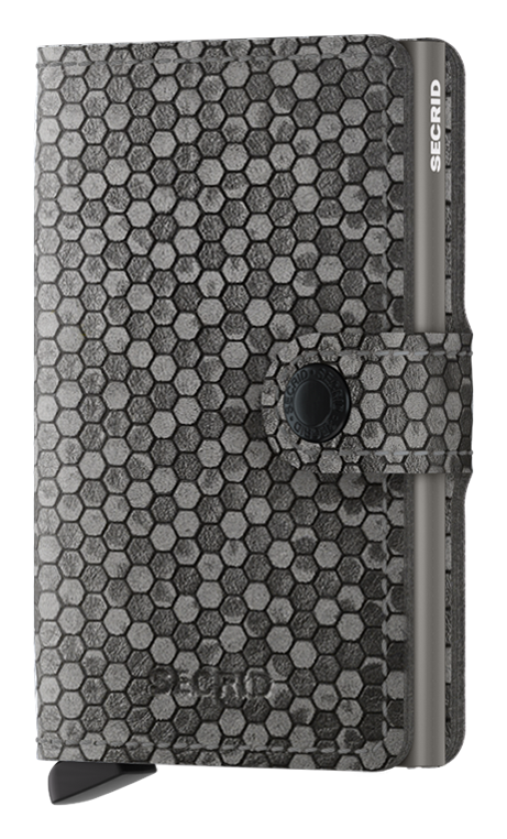 SECRID Secrid Hexagon Grey Miniwallet Grey front view
