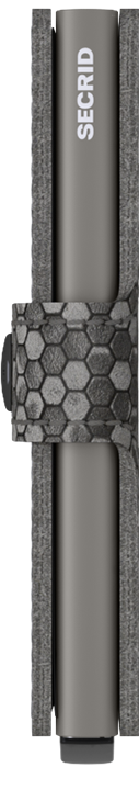 SECRID Secrid Hexagon Grey Miniwallet Grey model front view