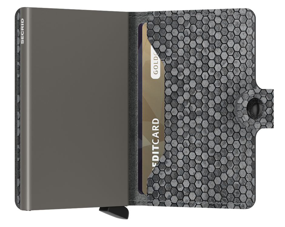 Secrid Hexagon Grey Miniwallet-Inside view