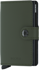 SECRID Secrid Matte Green/Black Miniwallet Green/Black front view