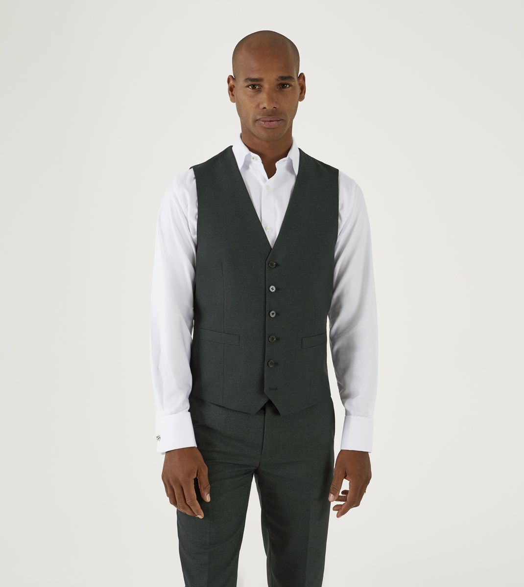 Skopes Harcourt Green Waistcoat Green front view