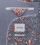Skopes Harry Light Blue Tapered Fit Blazer Light Blue back view