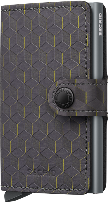 SECRID Secrid Optical Grey/Yellow Miniwallet Grey/Yellow front view