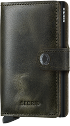 SECRID Secrid Vintage Olive/Black Miniwallet Olive/Black front view