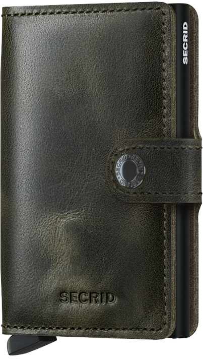 SECRID Secrid Vintage Olive/Black Miniwallet Olive/Black front view