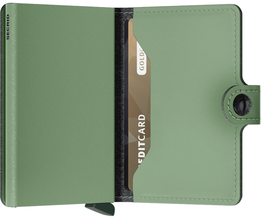 Secrid Yard Powder Pistachio Miniwallet-Inside view