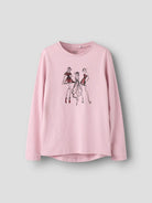 NAME IT Rikalisa Long Sleeve Top Grey Melange back view