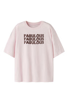 NAME IT Karina Short Sleeve Top Wispy Clouds model front view
