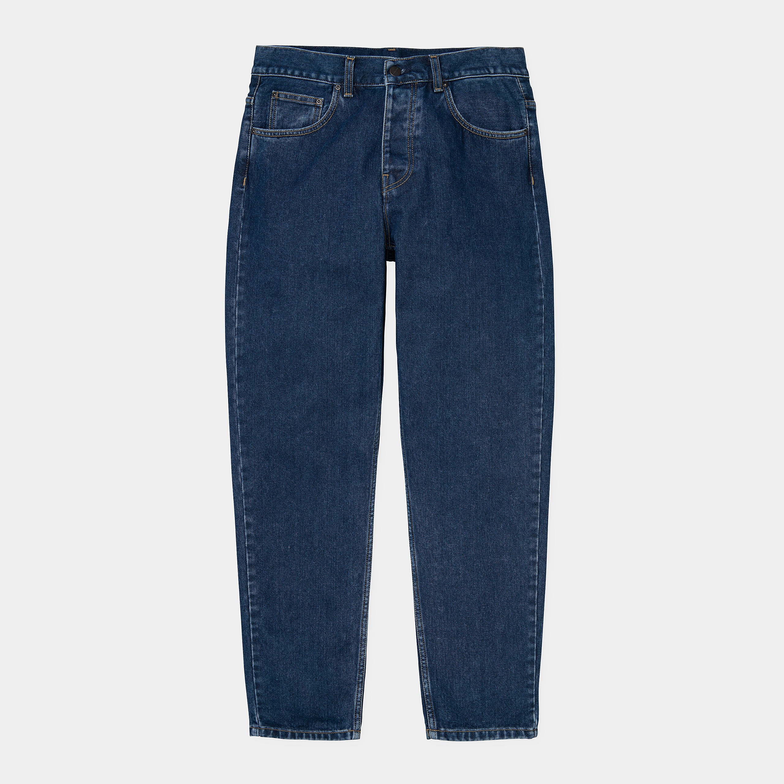 Men's Newel Pant-Blue-Stone Washed-Front View