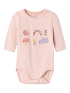 NAME IT Bissie Long Sleeve Body-Sepia Rose Sepia Rose front view