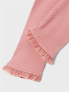 Girl's Begonia Legging-Ash Rose-Close Up View