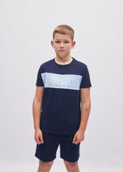 DIESEL KIDS Heath Navy/Sky Tee Navy/Sky front view