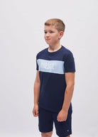 DIESEL KIDS Heath Navy/Sky Tee Navy/Sky model front view