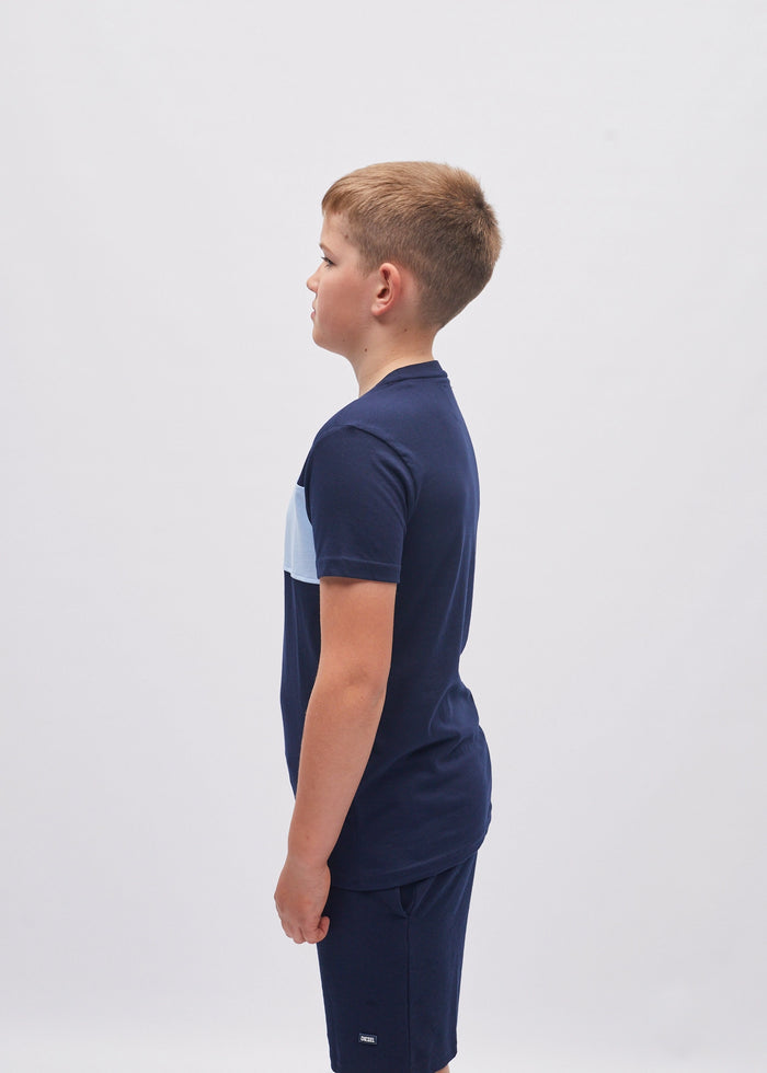 DIESEL KIDS Heath Navy/Sky Tee Navy/Sky back view
