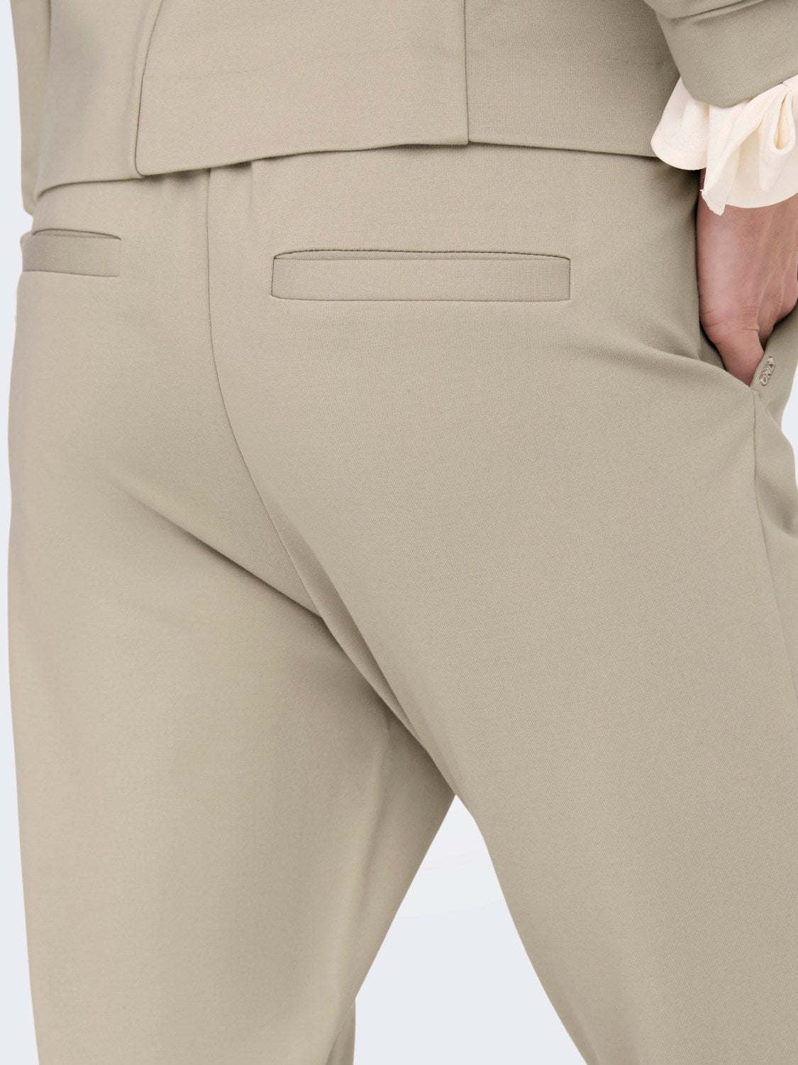 Ladies Poptrash Life Easy Colour Pant-Pure Cashmere-Close Up View of Back