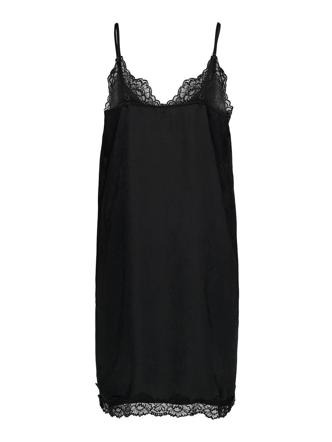 Ladies Fri Lace Singlet Dress-Black-Back View