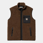 Carhartt WIP Prentis Vest Liner-Deep H Brown / Black Deep H Brown / Black front view