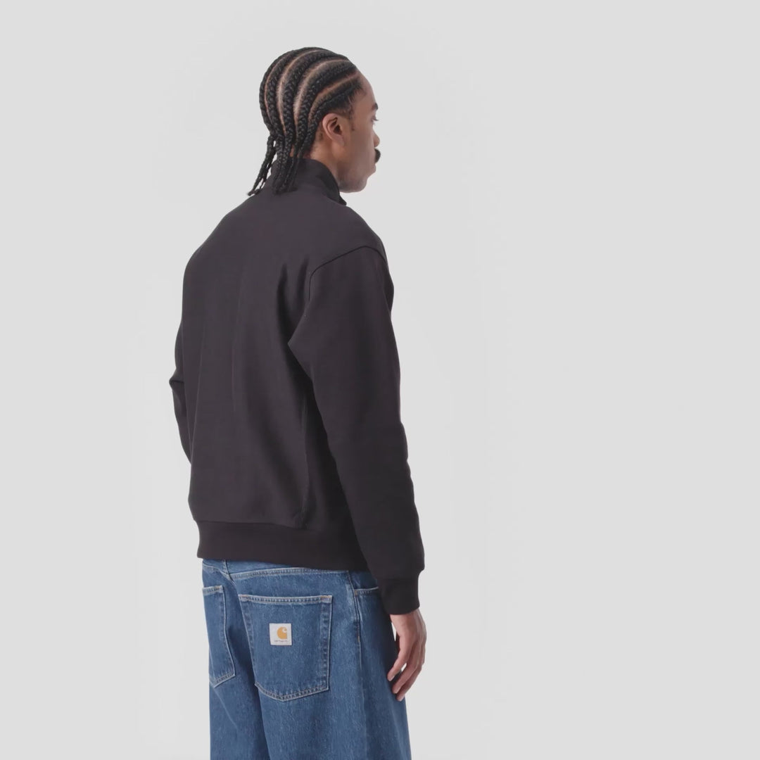 Half Zip American Script Sweatshirt Black video