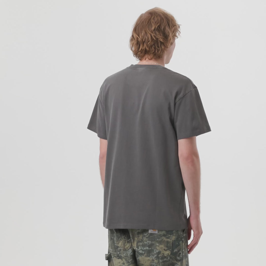 Video of a man wearing S/S Helix Redux T-Shirt in black