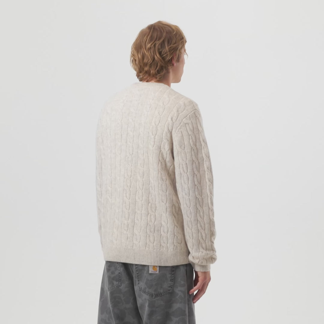 Man wearing Signature Sweater-Fleur De Sel / Citadel Jumper