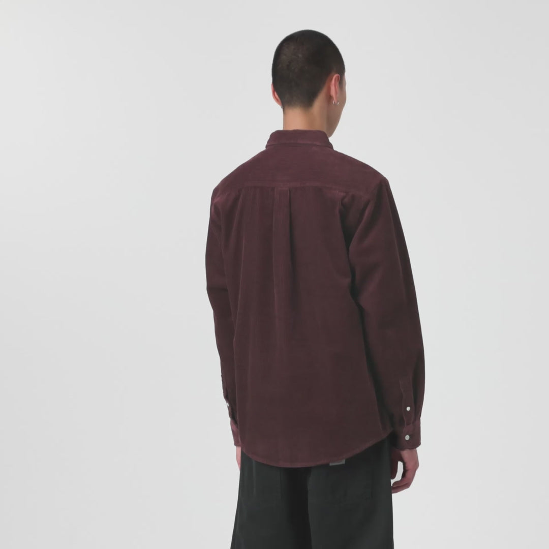 L/S Madison Cord Shirt - Amarone