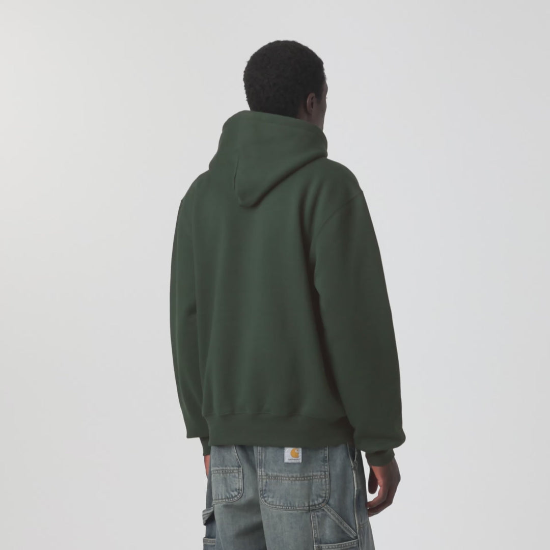 Hooded Carhartt Sweat-Dark Scarab / Palisander.3YZXX