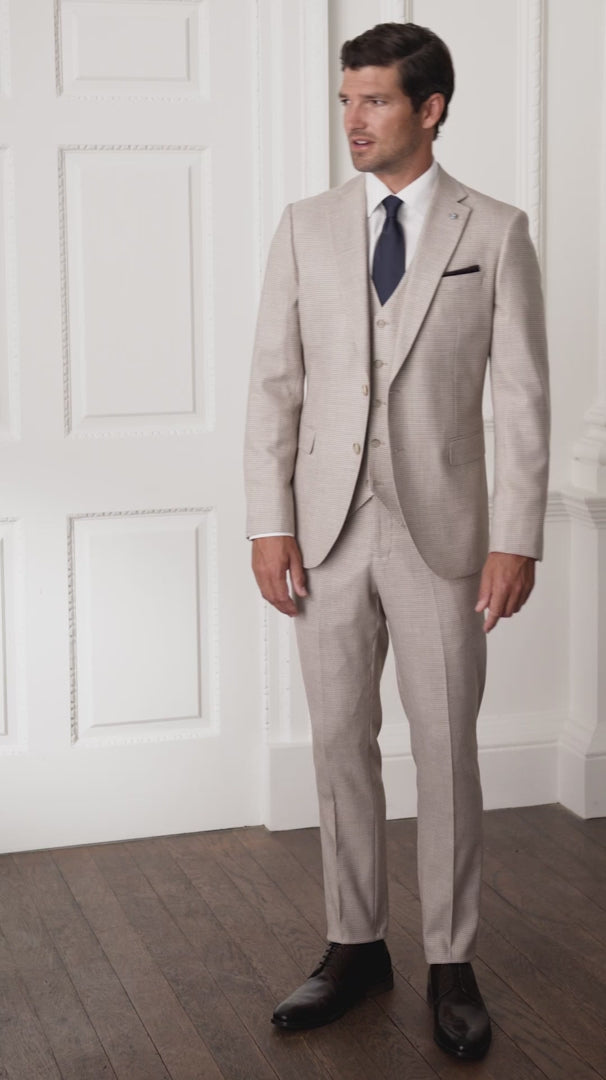Lucas stone trousers, jacket and waistcoat video