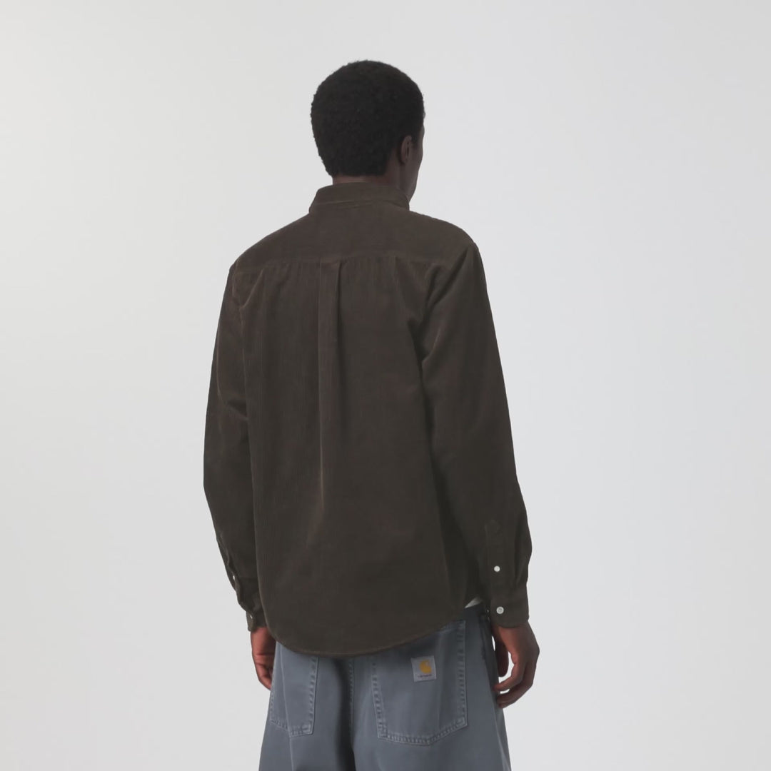 L/S Madison Cord Shirt - Tobacco