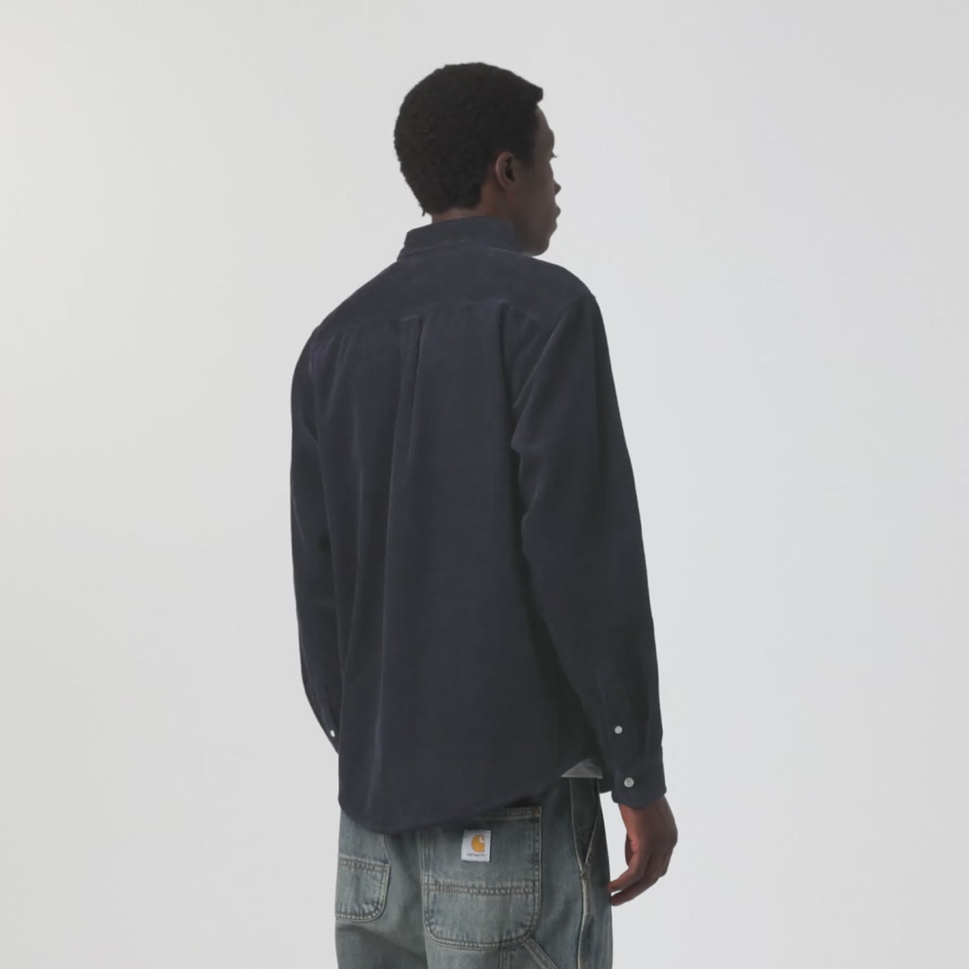 L/S Madison Cord Shirt-Dark Navy.1CXX