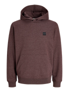 JACK & JONES Fusion Melange Hoodie in Fudge Melange front view