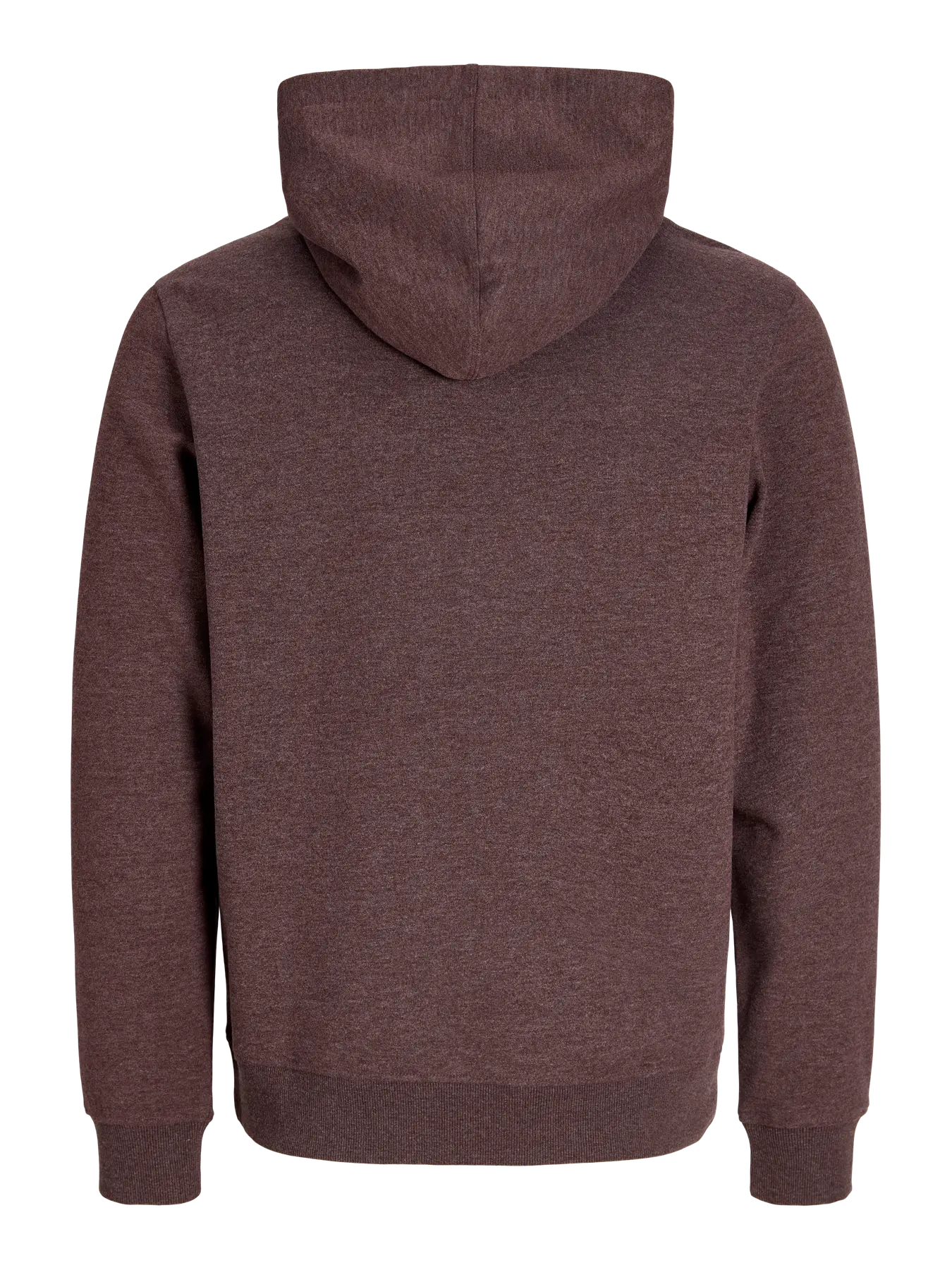 JACK & JONES Fusion Melange Hoodie in Fudge Melange back view