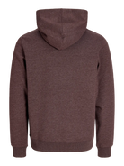 JACK & JONES Fusion Melange Hoodie in Fudge Melange back view